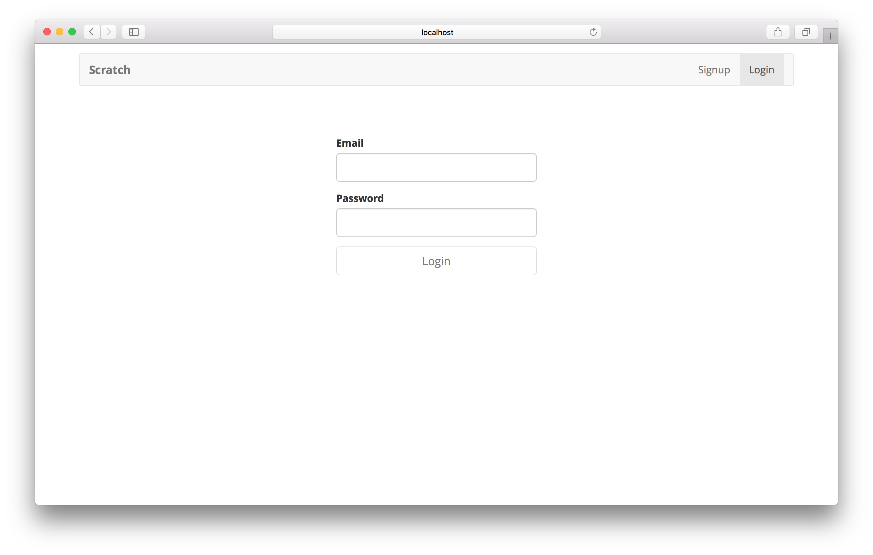 Login page added screenshot